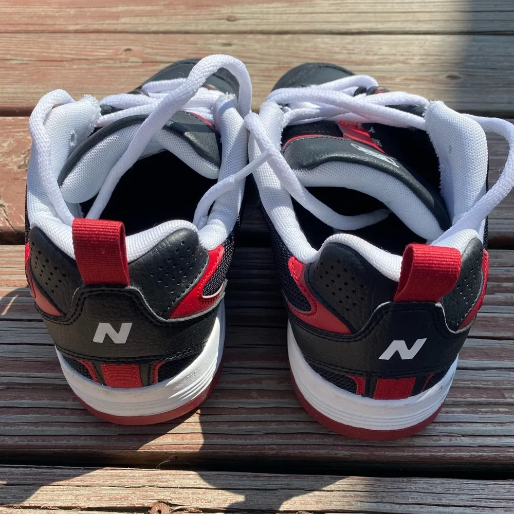NWOT New Balance Skater Athletic Sneakers Black Red Size 8 1/2